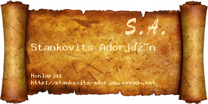 Stankovits Adorján névjegykártya